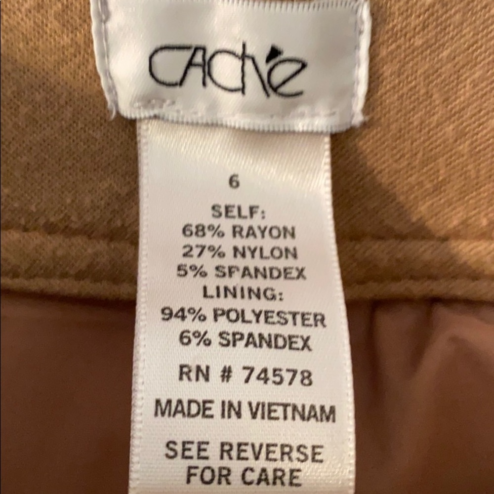 Cache Tan Wool Slacks - Picture 7 of 8